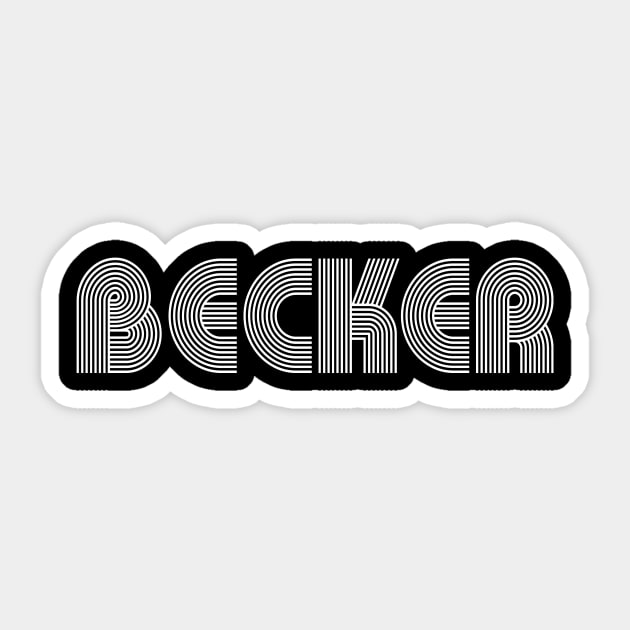 BECKER Family Name Family Reunion Ideas Sticker by Salimkaxdew